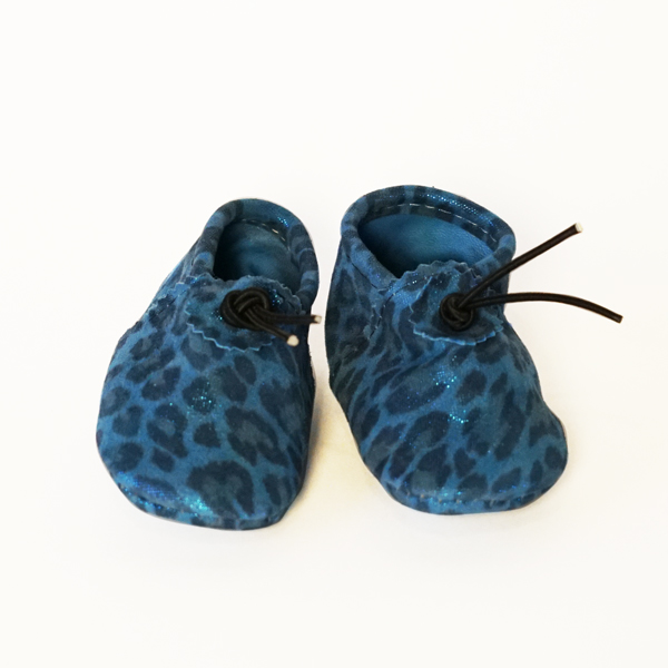 Blue Leopard Print Baby Booties – Hera Tribe